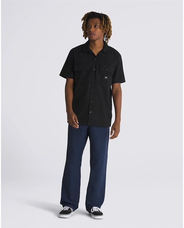 The Smith Buttondown Shirt is a workwear inspired piece. This short sleeve work shirt featuresa full front button down closure, dual chest pockets, and patch label on left pocket.
76% Cotton, 24% Polyester fabric
Workwear inspired shirt
Center front button closure
Double chest pockets with button closure
Straight hem line
Classic Fit
Model wearing size Medium