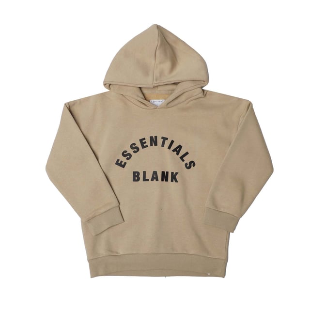 Juniors Black Essentials Tech Fleece OTH Hoodie in camel.- Slouchy hood.- Drop shoulders.- Ribbed cuffs and hem.- Logo on the front.- Regular fit.- 70% Cotton  30% Polyester.- Ref: BEKIDS056CA