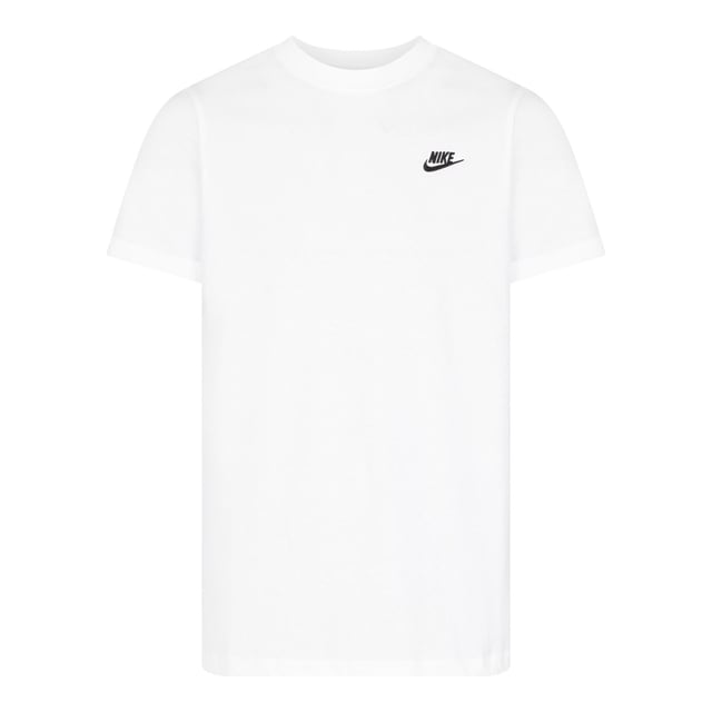 3 Pack Nike Sportswear Men's Club T Shirt in Blue/White/White A SMART CHOICE FOR YOUR DAILY ROTATION. The Nike Sportswear Club T-Shirt is made with our everyday cotton fabric and a classic fit, for a familiar feel right out of the bag.An embroidered Futura logo on the chest provides a signature Nike look. Benefits The classic-fit tee silhouette has a relaxed feel down through the body and hips. Everyday cotton fabric feels soft and lightweight. Product Details Standard fit for a relaxed, easy feel Fabric: 100% cotton Machine wash