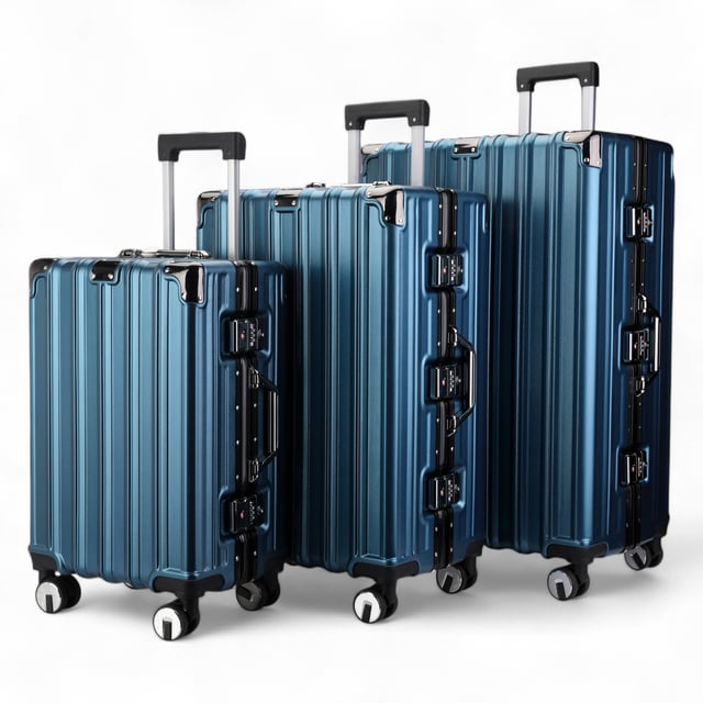 Discover the perfect blend of elegance, durability, and convenience with our Strong Hardshell Suitcase. Designed with a stunning finish, this luggage set is crafted for the modern traveler, offering strength and sophistication for all your journeys.

Features:
Premium Polycarbonate Shell: Lightweight yet tough, delivering exceptional protection against wear and tear.
Reinforced Aluminum Frame: Adds durability and structural integrity, ensuring long-lasting performance.
Dual Integrated Locks: Secure your belongings with two built-in combination locks for added peace of mind.
8 Smooth Dual Wheels: Provides effortless 360° maneuverability, making navigation through airports and busy streets a breeze.
Ergonomic Telescopic Handle: Designed for comfortable handling and ease of use.
Stylish Interior: Fully lined with elasticated straps, zippered compartments, and mesh dividers for organized packing.
Available Sizes and Specifications:
Cabin:
Dimensions: 36 x 24 x 56 cm
Weight: 2.70 kg
Capacity: 42L
Medium:
Dimensions: 43 x 28 x 65.5 cm
Weight: 4.00 kg
Capacity: 70L
Large:
Dimensions: 51 x 32 x 76 cm
Weight: 5.00 kg
Capacity: 110L
The color adds a sophisticated flair while ensuring your luggage stands out on any carousel. Whether you’re traveling light or packing for an extended getaway, this suitcase set is built to meet all your travel needs with unmatched style and functionality.

Note: These suitcases are sold individually not in a set, so please select your preferred size while ordering.