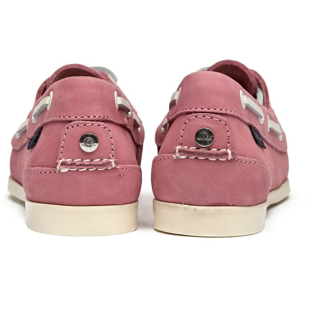 Womens pink Chatham Marine willow shoes, manufactured with nubuck and a rubber sole. Featuring: leather lining and sock, cushioned foam insole, hi-grip rubber outsole and branded woven label.