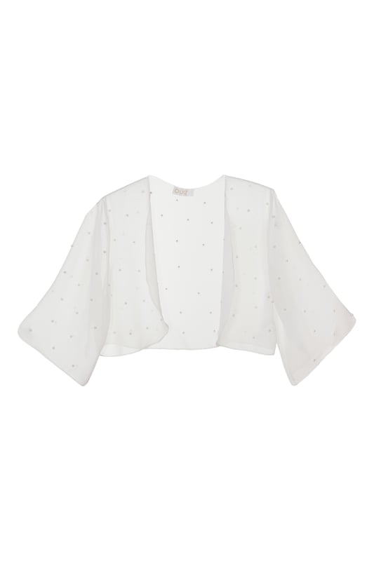 - Sheer finish - Cropped sleeves - Flowy design - Pearl embellishment - Always check the wash care label - Cool hand wash with mild detergent