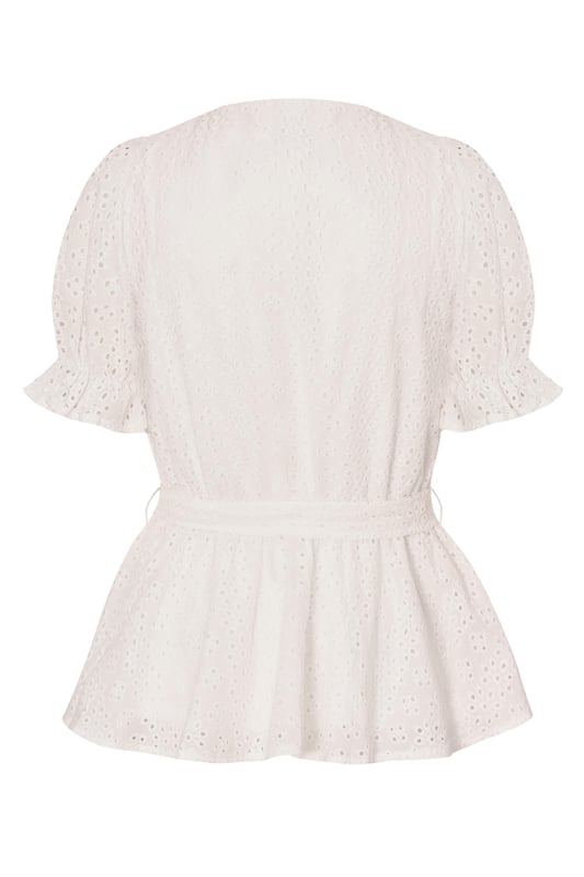 - Embroidered pattern - V neckline - Puff sleeves - Wrap style - Model height: 5'9" - Model wears uk 8 / us 4 / eur 36 - Always check the wash care label - Cool hand wash with mild detergent