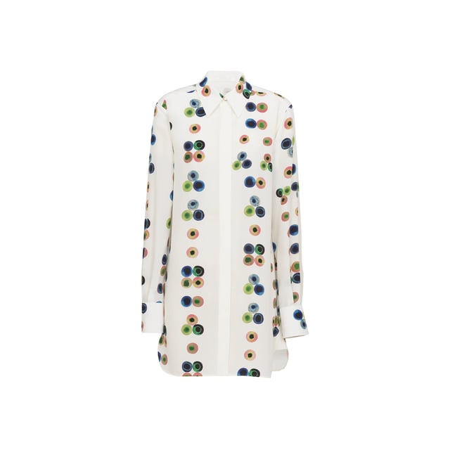 Vestido camisero de CHLOE - Composición: 100% Seda - Mangas largas - Cierre con botones delanteros - Lavado a mano - Estampado multicolor - Bajo redondeado - Hecho en Italia - Género: MUJER -