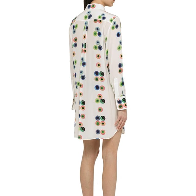 Vestido camisero de CHLOE - Composición: 100% Seda - Mangas largas - Cierre con botones delanteros - Lavado a mano - Estampado multicolor - Bajo redondeado - Hecho en Italia - Género: MUJER -
