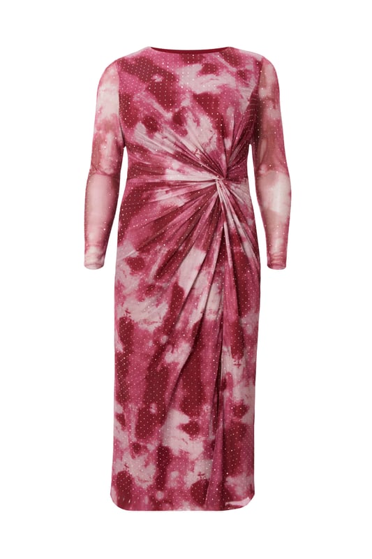 - Mesh finish - Marble print - Rhinestone embellished - Twist knot detail - Model height: 5'7" - Model wears uk 18 / us 14 / eur 46 - Always check the wash care label - Cool hand wash with mild detergent