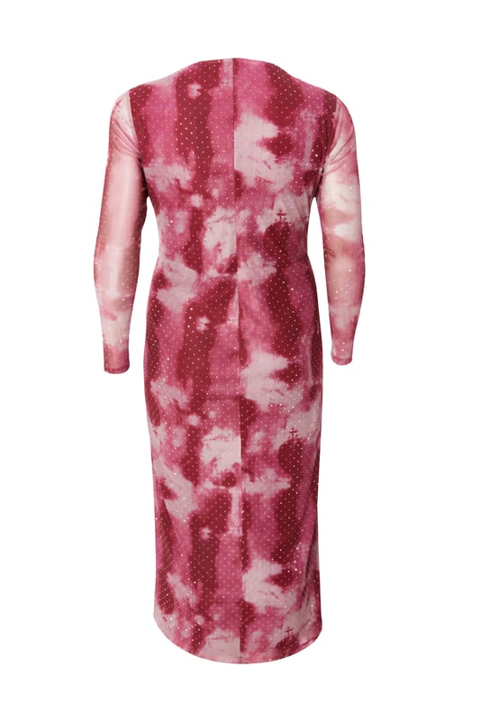 - Mesh finish - Marble print - Rhinestone embellished - Twist knot detail - Model height: 5'7" - Model wears uk 18 / us 14 / eur 46 - Always check the wash care label - Cool hand wash with mild detergent