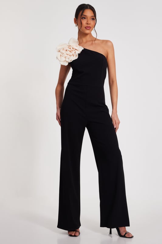 - Asymmetric neckline - Floral detail - Wide leg - Model height: 5'8" - Model wears uk 8 / us 4 / eur 36 - Always check the wash care label - Cool hand wash with mild detergent