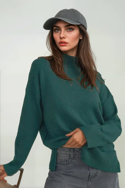 Wrap yourself up in this Nobody's Child jumper, made from soft cotton-rich yarn. It's designed in a comfy relaxed fit to a longline shape that clings to your body. Ribbed detailing on the funnel neckline, cuffs and hem adds a neat finish.

27" Shoulder to Hem.