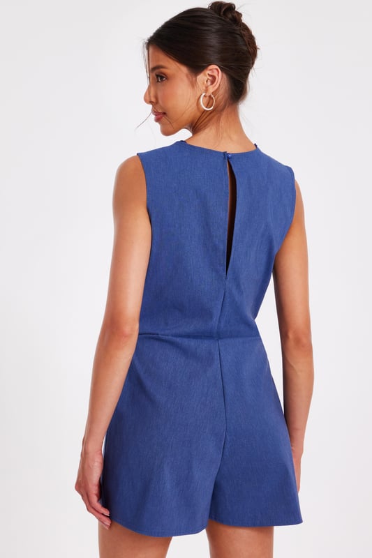 - Denim look - Round neckline - Wrap style - Model height: 5'8" - Model wears uk 8 / us 4 / eur 36 - Always check the wash care label - Cool hand wash with mild detergent