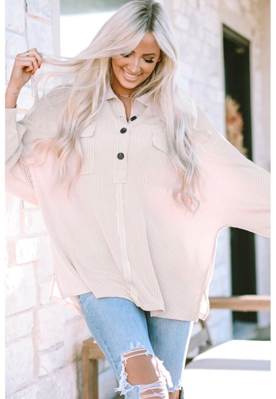 Blusa de manga larga con cuello y medio boton con cuello.
  Abotonada en la parte delantera.
  Material opaco.
  Ligeramente elastico.
  Composicion del material: 75% poliester 20% viscosa 5% elastano.
  Instrucciones de cuidado: Lavar a maquina con agua fria secar en secadora a temperatura baja.
  Importado.
  Medidas del producto: S: busto 48 pulgadas longitud de la manga 282 pulgadas longitud 273 pulgadas.
  Medidas del producto: M: busto 503 pulgadas longitud de la manga 287 pulgadas longitud 281 pulgadas.
  Medidas del producto: L: busto 527 pulgadas longitud de la manga 292 pulgadas longitud 289 pulgadas.
  Medidas del producto: XL: busto 558 pulgadas longitud de la manga 298 pulgadas longitud 296 pulgadas.