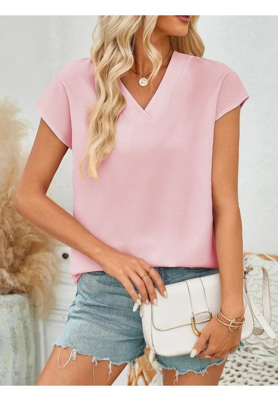 Basic style
  No stretch
  Material composition: 100% polyester
  Care instructions: Machine wash cold tumble dry low
  Imported
  Product Measurements (in inches):
  Size S (US 4): Bust 38.6 Top Length 25.6 Shoulder 22
  Size M (US 6/8): Bust 40.6 Top Length 26 Shoulder 23
  Size L (US 10/12): Bust 42.5 Top Length 26.4 Shoulder 24
  Size XL (US 14/16): Bust 45.3 Top Length 26.8 Shoulder 25.4
  Size 2XL (US 18): Bust 48 Top Length 27.2 Shoulder 26.8