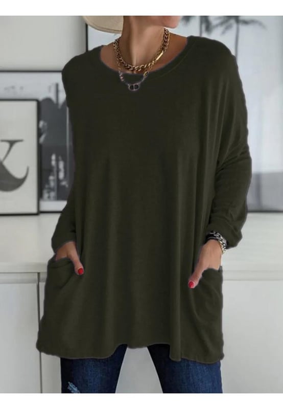 Full
  size round neck long sleeve t
  shirt
  Pocket detail
  Opaque material
  Slightly stretchy fabric
  Made from 95% polyester and 5% spandex
  Machine wash cold tumble dry low
  Imported
  Available in sizes S
  3XL