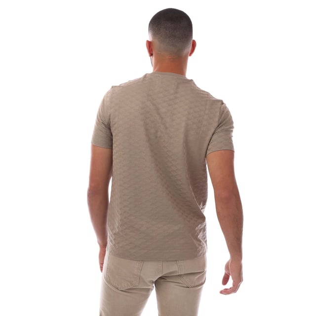 Mens Emporio Armani Allover Jacquard Eagle T- Shirt in brown.- Crewneck.- Short sleeves.- All-over jacquard motif.- Regular fit.- 100% Cotton.- Ref: 8N1TL71JHU6167