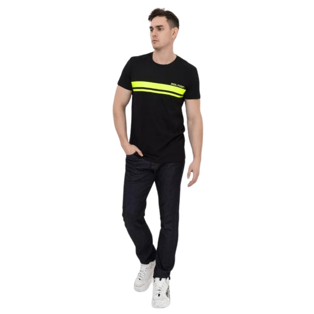 Elevate your wardrobe with the Balmain Neon Logo Black T-Shirt, a striking blend of luxury and comfort. Crafted in Portugal from 100% premium cotton, this black tee offers a soft, breathable feel perfect for all-day wear. The bold neon Balmain logo adds a modern, eye-catching touch that sets you apart in any crowd. Designed for men who appreciate high-quality fashion, this T-shirt pairs effortlessly with casual or smart outfits, making it a versatile staple. Experience the perfect combination of style and comfort with this standout piece from Balmain