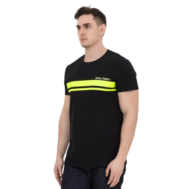 Elevate your wardrobe with the Balmain Neon Logo Black T-Shirt, a striking blend of luxury and comfort. Crafted in Portugal from 100% premium cotton, this black tee offers a soft, breathable feel perfect for all-day wear. The bold neon Balmain logo adds a modern, eye-catching touch that sets you apart in any crowd. Designed for men who appreciate high-quality fashion, this T-shirt pairs effortlessly with casual or smart outfits, making it a versatile staple. Experience the perfect combination of style and comfort with this standout piece from Balmain