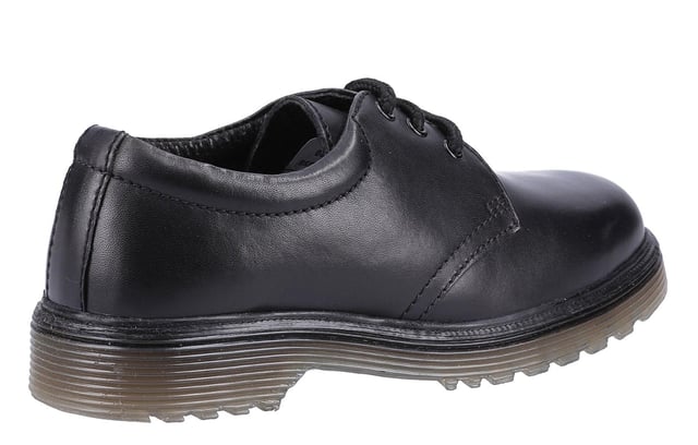 Elevate your corporate wardrobe with the Aldershot Leather Gibson Shoes, where classic styling meets modern comfort. Crafted from premium black leather, this lace-up shoe features a sleek design with a smooth upper and a soft lining that ensures a luxurious feel against your foot.
The Gibson shoe boasts a traditional three-eyelet lace-up closure, providing a secure fit while maintaining a polished appearance. Designed for all-day wear, the cushioning sole offers exceptional comfort, making it the perfect choice for long days in the office or important meetings.
Constructed with a durable PVC sole unit, the Aldershot Gibson shoe combines style and practicality, ensuring you stay comfortable and confident every step of the way. Step into sophistication with this essential addition to your footwear collection.

-Crafted from premium black leather.
-Traditional three-eyelet lace-up for a secure fit.
-Cushioned sole for all-day wear.
-Features a durable PVC sole unit.
