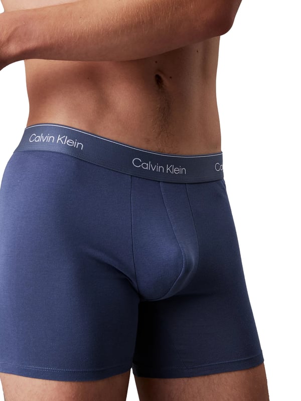 Deze dijhoge boxershorts voor heren bieden dag in dag uit betrouwbaar comfort. Met hun gemiddelde lengte en elastische tailleband zitten ze comfortabel zonder beperkend te zijn. De labelbelettering die in de tailleband is geweven geeft het ontwerp een opvallend accent. Verkrijgbaar in een praktische verpakking van drie, zijn ze de ideale basis voor elke dag. Het hoogwaardige materiaal voelt aangenaam aan op de huid en behoudt zijn vorm zelfs na vele wasbeurten. Of je nu op kantoor bent, sport of in je vrije tijd - deze shorts kunnen het allemaal aan. De pasvorm is modern en het comfort is indrukwekkend. Minimalistische look, maximaal comfort. Functie ontmoet stijl. Voor mannen die waarde hechten aan kwaliteit naast de huid.