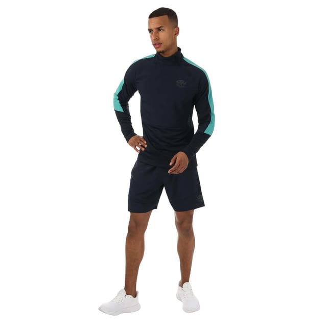 100% Polyester. Ontwerp: Contrastpaneel, Logo. Sluiting: Asymmetrisch, Halve Ritssluiting, Overtrekken. Hals: Trechterhals. Mouwtype: Met lange mouwen. Kinbeschermer, overlaypanelen, oksel gaaspanelen. M: 40 in.