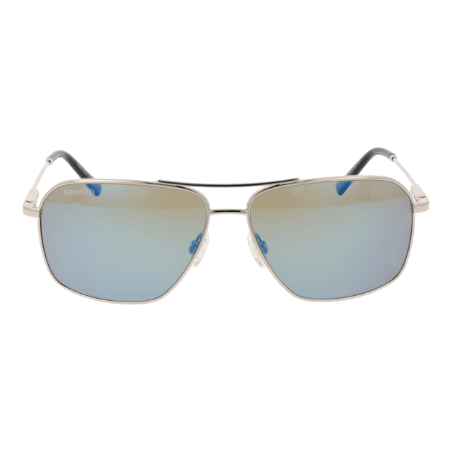 Gender: Men
Main color: Silver
Frame color: Silver
Frame material: Metal
Lenses color: Blue
Lenses material: Plastic
Filter category: 2
Lenses effect: photochromatic & polarized
Protection: 100% UVA & UVB
Lenses width: 61
Lenses height: 45
Bridge width: 14
Frame width: 145
Temples length: 140
Style: Aviator
Rim style: Full-Rim
Spring hinge: Yes
Extra: Blue-Filter
Shipment includes: Branded case
Country: Italy