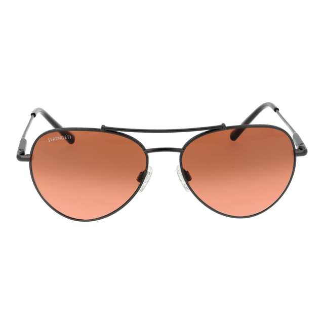 Serengeti Sunglasses SS599001 Pete Gender: Unisex
Main color: Black
Frame color: Black
Frame material: Metal
Lenses color: Red
Lenses material: Plastic
Filter category: 2
Lenses effect: photochromatic
Protection: 100% UVA & UVB
Lenses width: 58
Lenses height: 49
Bridge width: 18
Frame width: 145
Temples length: 145
Style: Aviator
Rim style: Full-Rim
Spring hinge: Yes
Extra: Blue-Filter
Shipment includes: Branded case
Country: Italy