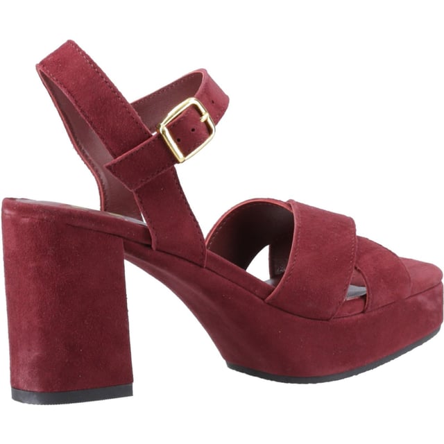 A perfect choice for winter parties, the Ophelia features a chunky heel and crossover strap detail, this gorgeous sandal will let you dance the night away in comfort