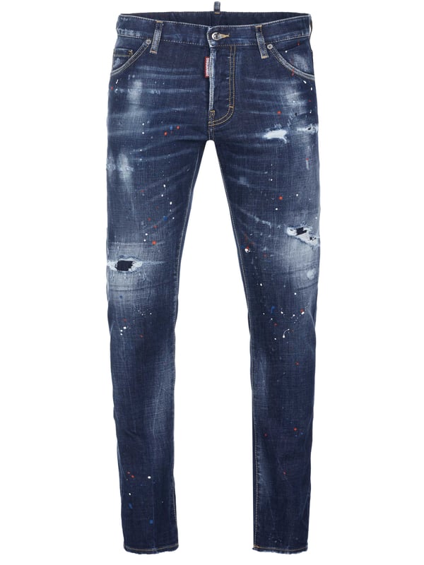 99% algodón, 1% elastano; Jeans Cool Guy de Dsquared2; Modelo: S74LB1051-S30664-470; Fabricación de alta calidad; Estilo clásico '5 bolsillos'; Correas para el cinturón; Cierre: Tapeta de botones; Apariencia usada; Toque de color; Detalles del logo de Dsquared2.