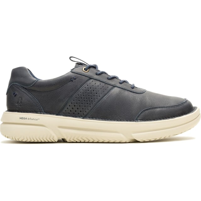 Hush Puppies Baylor Leder Herren Sneakers in Marineblau Der Baylor ist so bequem und vielseitig, dass wir glauben, es ist der einzige Schuh, den Sie brauchen werden. Mit dem federnden Komfort unserer MEGABounce-Technologie und ultra-vielseitigen Heritage-Stilen.