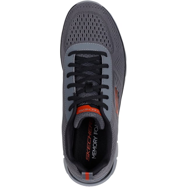 Train in lightweight comfort and sporty style wearing Skechers Track Leshur. This sleek lace-up features an engineered mesh and synthetic upper with a cushioned Skechers Memory Foam comfort insole.