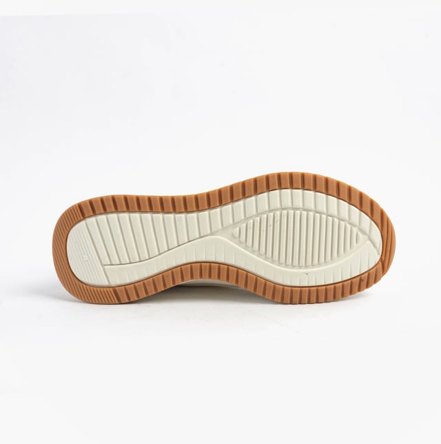 These women's fitness trainers feature synthetic and mesh uppers with air-cooled memory foam for comfort. Low-top design with rubber soles suits casual wear