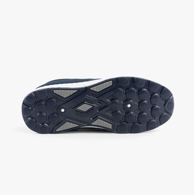These wide-fit men's trainers feature a textile upper and lining with a rubber sole, offering comfort and breathability. Ideal for casual wear with a low-top design and slip-on closure
