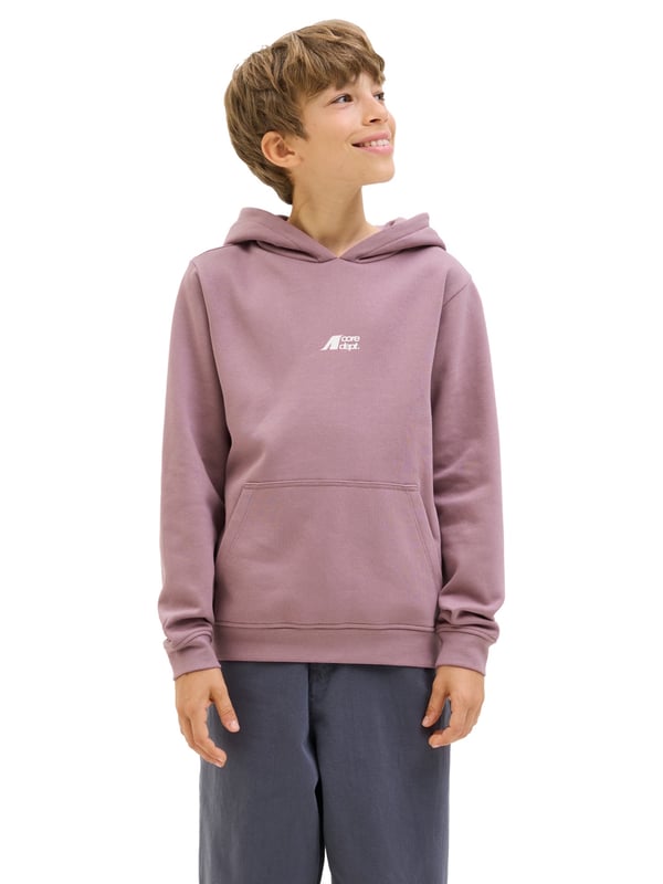 Met deze hoodie blijf je altijd comfortabel en stijlvol. De normale pasvorm biedt je veel bewegingsvrijheid - perfect voor school en vrije tijd. De zachte binnenkant voelt heel behaaglijk aan en houdt je warm als het buiten koud wordt. De capuchon beschermt je ook tegen de wind en ziet er casual uit. Je kunt je handen warm houden of kleine spullen opbergen in de kangoeroezak. De elastische geribde boorden en zoom zorgen dat alles goed aansluit. De kleine print op de voorkant is subtiel en stoer. De grote print op de achterkant is echt opvallend - een echte blikvanger! Met jeans of joggers: de hoodie past overal bij. Een echte favoriet voor elke dag!