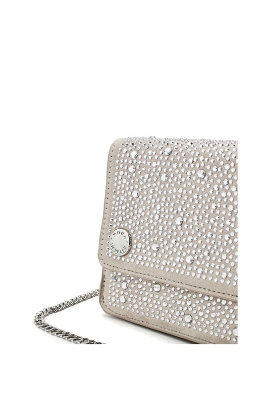 Meet the perfect match with Christiie bag which can be matched effortlessly with our Christiie shoes. This clutch features external hotfix gems with 2 main internal compartments and a built in mirror. The metal chain strap can be wrapped around the flap to shorten to suit your style. Complete with satin lining for a super luxurious feel.