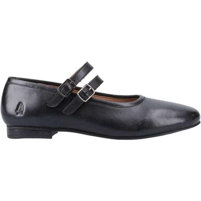 Hush Puppies Nancy Mary Jane Damen Schwarze Lederschuhe Ein Twist unserer klassischen Nancy, mit echtem Wildleder- oder Leder-Obermaterial, Memory-Foam-Komfort-Innensohle und doppeltem Mary Jane Riemen mit verstellbarer Schnallenverschluss