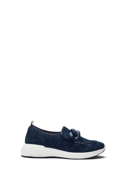 Put your best foot forward in Basil, the sporty slip-on shoe with chunky chain embellishments. This style features a sporty sole with padded arch support and leather sock for ultra-comfortable wear. The elastic gusset ensures effortless foot entry and a secure fit.