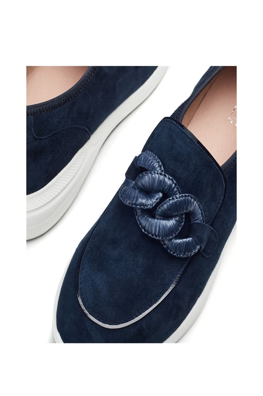 Put your best foot forward in Basil, the sporty slip-on shoe with chunky chain embellishments. This style features a sporty sole with padded arch support and leather sock for ultra-comfortable wear. The elastic gusset ensures effortless foot entry and a secure fit.