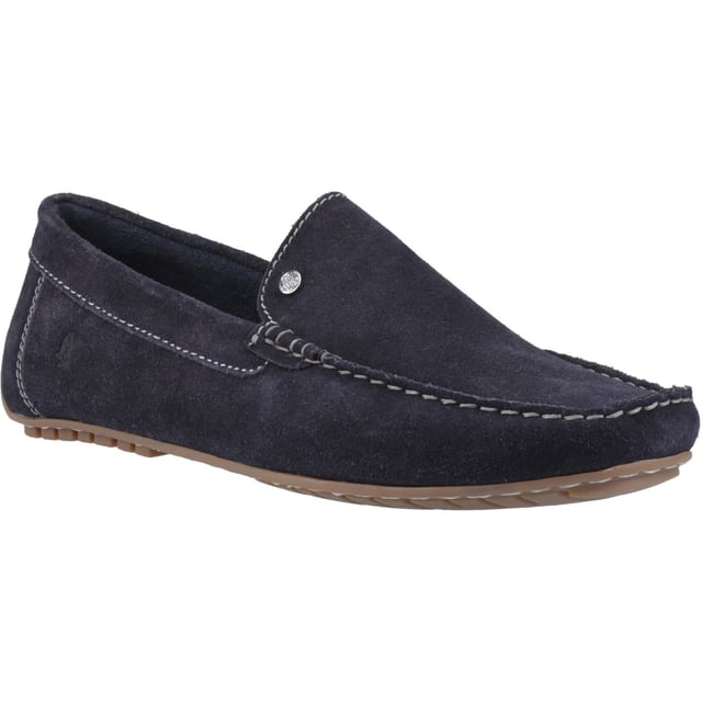 Hush Puppies Ralph Suede Leather Men's Navy Loafers A quality suede loafer for easy to wear casual style, with a breathable textile lining and a cushion comfort flexible sole