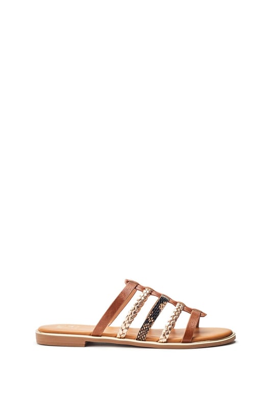 Introducing Junie, the essential flat for the summer season. This slip-on style features a front strap design with leather lining to ensure you feel as good as you look.