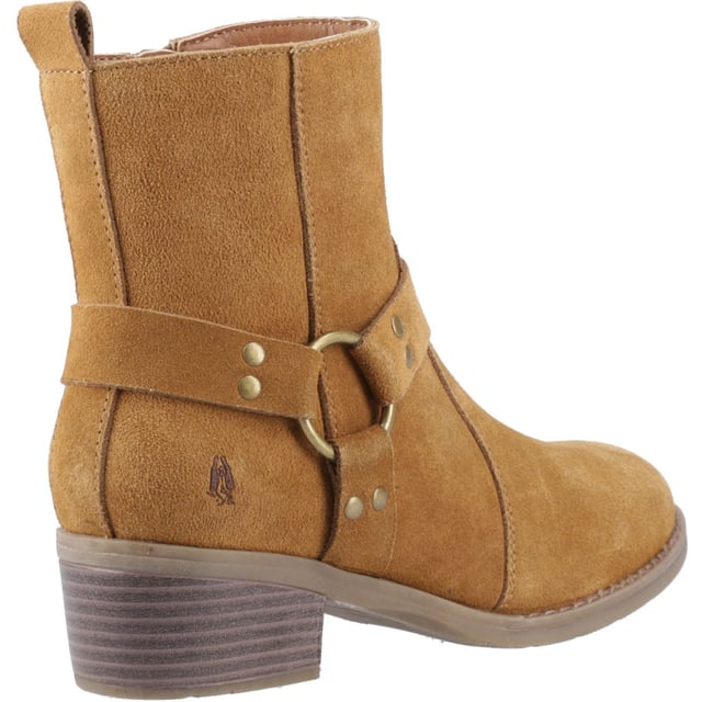 Hush Puppies Iria Damen Wildleder Stiefeletten mit Absatz in Beige