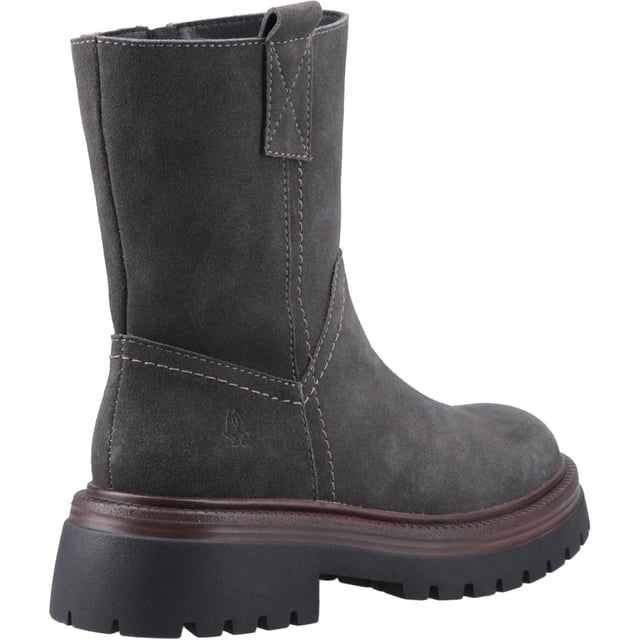 Hush Puppies Rebecca Suede Women's Charcoal Boots Brighten chilly days with the Rebecca mid-length ankle boot in suede. Seriously cosy and built for all-day comfort, with quality suedes, warm lining, a memory foam insole and WorryFree water repellent protection.