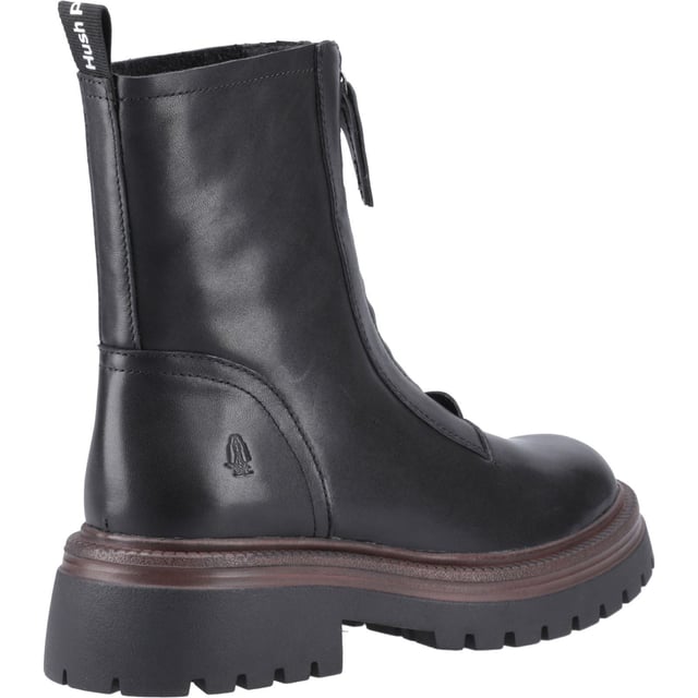 Hush Puppies Roxanna Vrouwen Zwarte Leren Laarzen