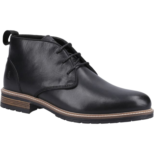 Hush Puppies Ricky Leather Men's Black Ankle Boots A stylish chukka boot with adjustable laces, a soft textile and foam footbed, and soft microfibre lining, the Ricky is a great smart casual choice every day