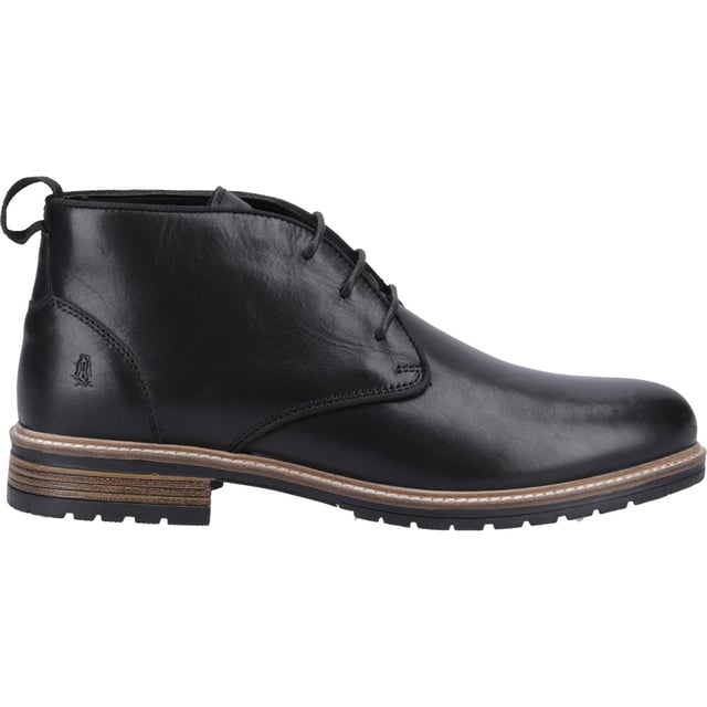 Hush Puppies Ricky Leather Men's Black Ankle Boots A stylish chukka boot with adjustable laces, a soft textile and foam footbed, and soft microfibre lining, the Ricky is a great smart casual choice every day