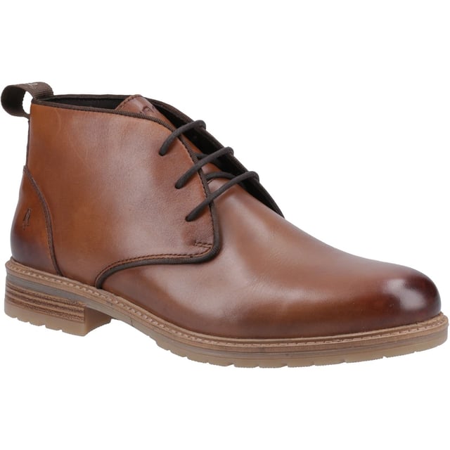 Hush Puppies Ricky Leather Men's Tan Ankle Boots A stylish chukka boot with adjustable laces, a soft textile and foam footbed, and soft microfibre lining, the Ricky is a great smart casual choice every day