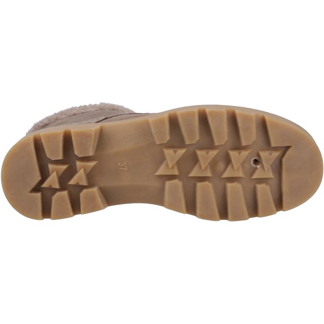 Hush Puppies Aurelia Suede Women's Taupe Winter Ankle Boots A chunky sole, lace detail and cosy fleece lined ankle boot, the Aurelia will keep you comfy, cosy and looking great on those chilly winter walks
