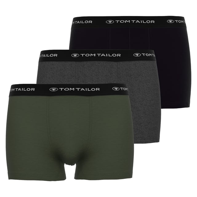 Herren Boxershorts der Marke TOM TAILOR im vorteilhaften 3er Pack. Weiches Baumwoll-Stretch Material bietet Komfort und Bewegungsfreiheit. Perfekt für den alltäglichen Bedarf.