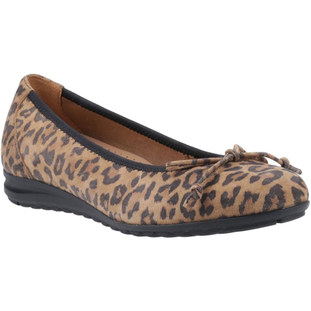 Hush Puppies Lucille Leather Women's Leopard Flats The Lucille Ballerina is your go-to for timeless style and all-day comfort. Crafted from premium leather with a soft padded insole and an elegant bow detail, it's perfect for every occasion. Walk away happy!