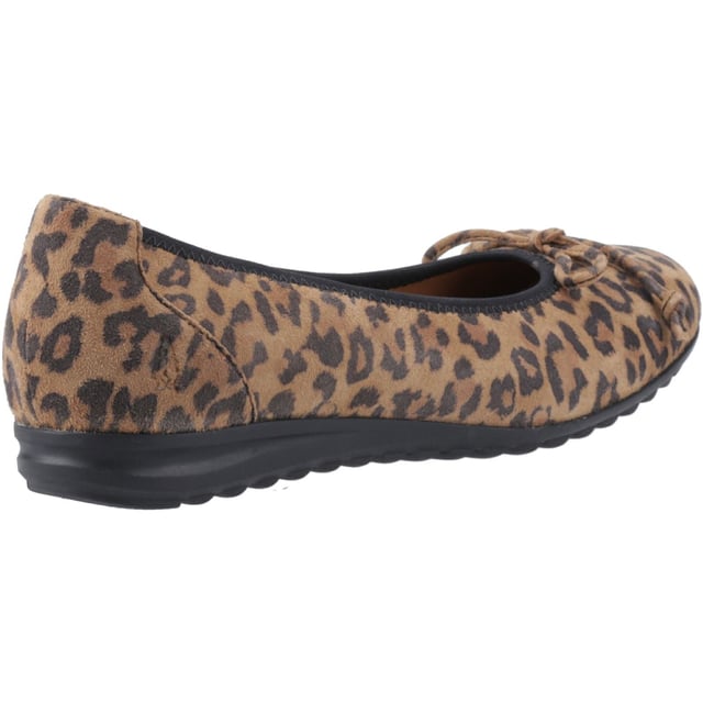 Hush Puppies Lucille Leather Women's Leopard Flats The Lucille Ballerina is your go-to for timeless style and all-day comfort. Crafted from premium leather with a soft padded insole and an elegant bow detail, it's perfect for every occasion. Walk away happy!