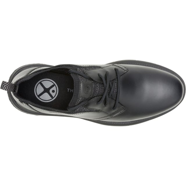Hush Puppies Excel Leder Herren Schnürschuhe Schwarz/Schwarz Wir präsentieren den neuen vielseitigen Body Shoe Excel, einen hybriden Arbeitsschuh, der elegant genug für das Büro und robust genug für einen Nachmittag außerhalb des Büros ist. Mit verstärktem Komfort und Stabilität dank unserer neuen ComfortTread-Technologie.