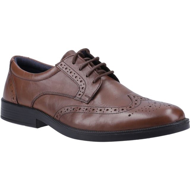 Hush Puppies Nolan Leather Men's Tan Brogues Shoes Featuring a leather upper and brogue detailing and cushion comfort lightweight sole the Nolan is a great choice for summer occasions